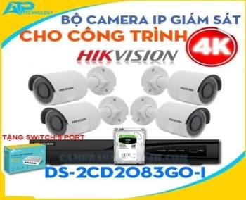Lắp camera giám sát công trình, lắp camera IP giám sát công trình chất lượng 4K, camera giám sát công trình giá rẻ, camera ds-2cd2083g0-i, camera hikvision ds-2cd2083g0-i
