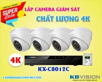 Đèn dùng năng lượng mặt trời lắp camera giám sát 4K Kbvision, camera giám sát 4K, camera kbvision KX-C8012C,camera KX-C8012C, camera 8.0MP