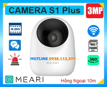 Camera Wifi Meari S1 Plus (3MP), Meari S1 Plus, S1 Plus, camera quan sát S1 Plus, lắp đặt camera Meari S1 Plus, camera IP Wifi không dây Meari S1 Plus, camera Meari S1 Plus chính hãng, lắp đặt camera Meari S1 Plus giá rẻ,