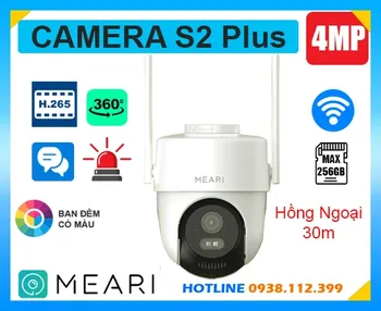 Camera IP Wifi MEARI S2 Plus (4MP), MEARI S2 Plus, S2 Plus, lắp đặt camera MEARI S2 Plus, camera không dây MEARI S2 Plus, camera quan sát MEARI S2 Plus giá rẻ, lắp đặt camera MEARI S2 Plus giá rẻ, camera MEARI S2 Plus chính hãng,