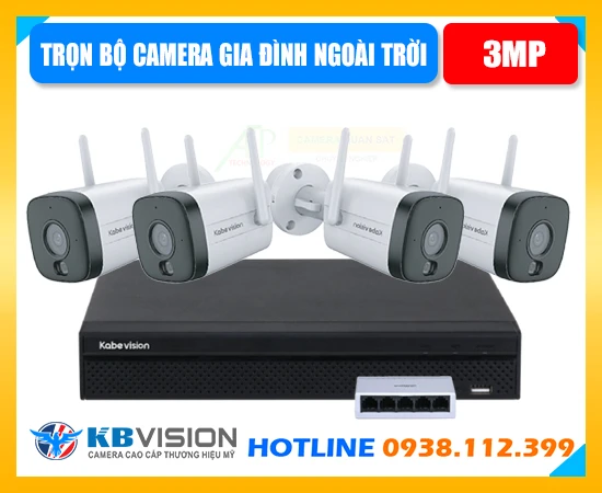 camera gia đình 2K, bộ camera quan sát gia đình, camera quan sát gia đình, camera wifi ngoài trời KBVISION, bộ camera gia đình ngoài trời giá rẻ, lắp camera gia đình giá rẻ, trọn bộ camera gia đình